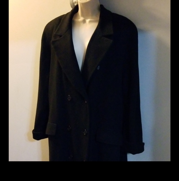 Maxx Meren women's vintage long black A line coat - Picture 9 of 11